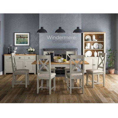 Windermere Cross Back Dining Chair - Oyster Grey