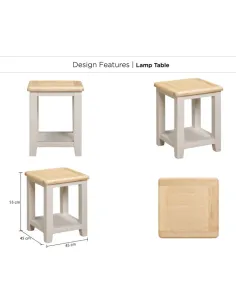 Windermere  Lamp Table - Oyster Grey 2