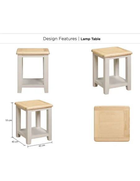 Windermere  Lamp Table - Oyster Grey