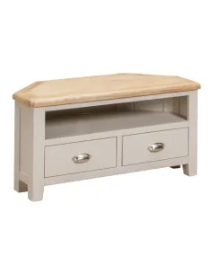 Windermere Corner TV Unit - Oyster Grey