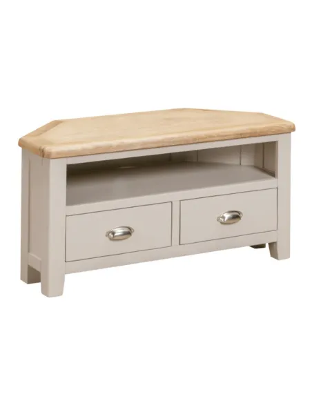 Windermere Corner TV Unit - Oyster Grey