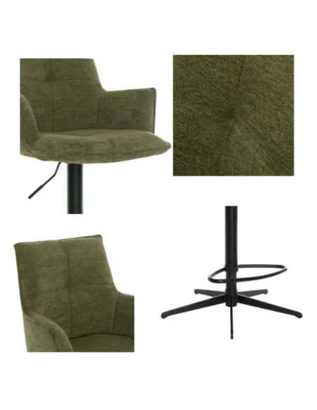 Jacob Barstool - Green Fabric