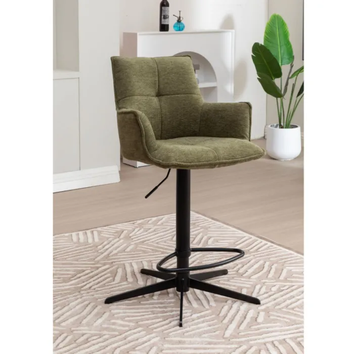 Jacob Barstool - Green Fabric