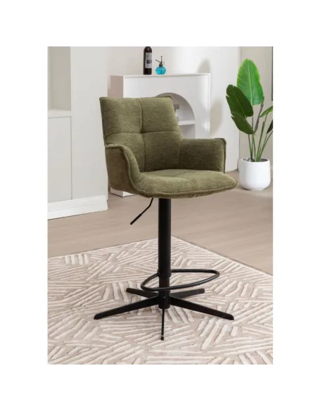 Jacob Barstool - Green Fabric