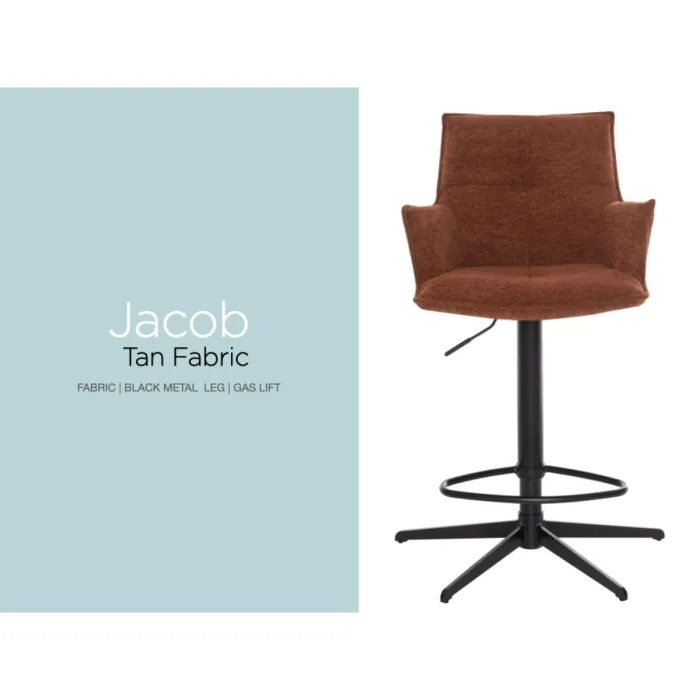 Jacob Barstool - Tan Fabric