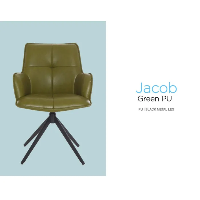 Jacob Dining Chair - Green PU