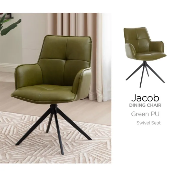 Jacob Dining Chair - Green PU