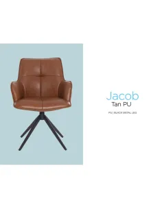 Jacob Dining Chair - Tan PU 2