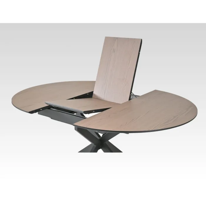 Infiniti 120-160cm Round Extending Dining Table - Ashen Oak