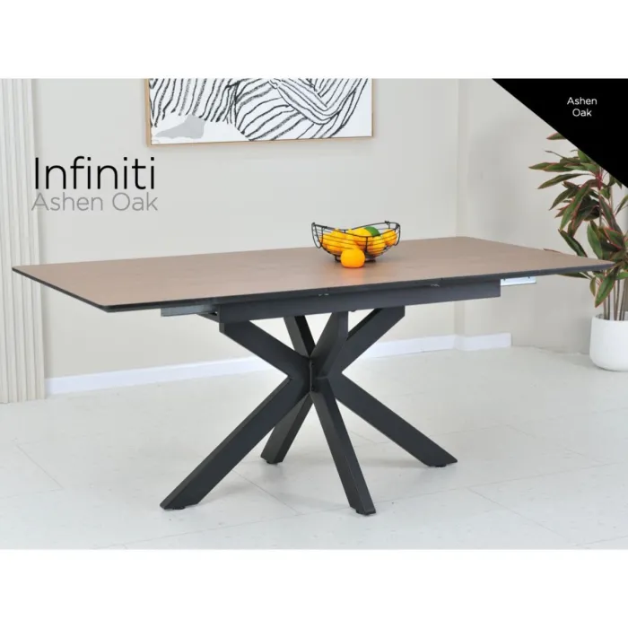 Infiniti 140-180cm Extending Dining Table - Ashen Oak