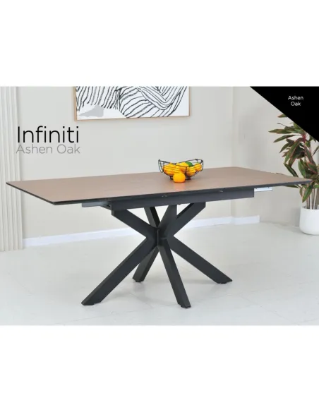 Infiniti 140-180cm Extending Dining Table - Ashen Oak