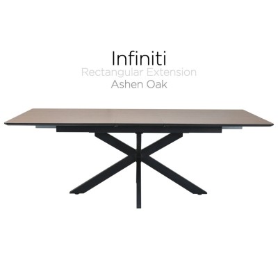 Infiniti 140-180cm Extending Dining Table - Ashen Oak