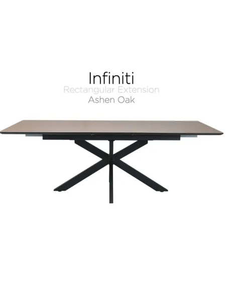 Infiniti 140-180cm Extending Dining Table - Dune Oak