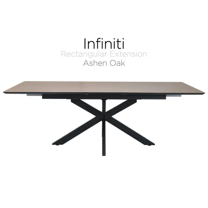 Infiniti 180-220cm Extending Dining Table - Ashen Oak
