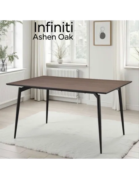Infiniti 140cm Dining Table - Ashen Oak