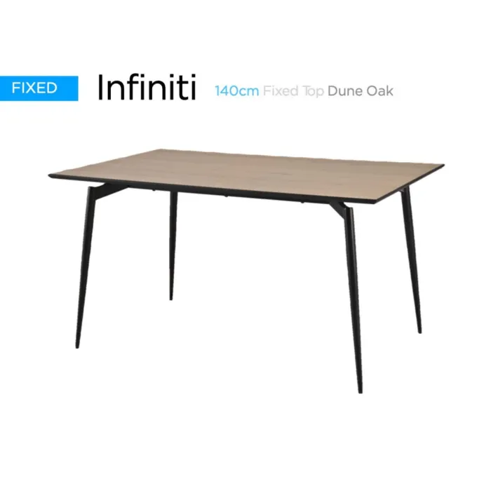Infiniti 140cm Dining Table - Dune Oak
