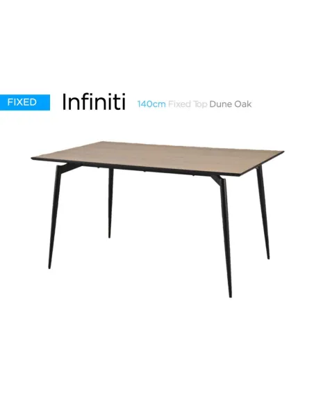 Infiniti 140cm Dining Table - Dune Oak