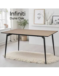 Infiniti 140cm Dining Table - Dune Oak