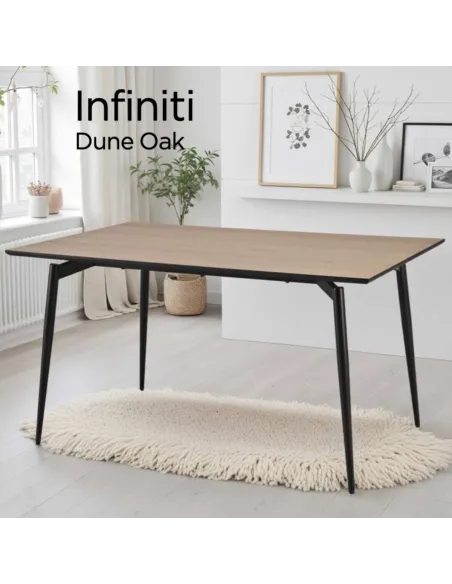 Infiniti 140cm Dining Table - Dune Oak