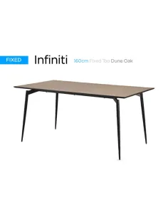 Infiniti 160cm Dining Table - Ashen Oak 2