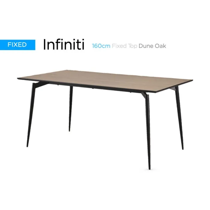 Infiniti 160cm Dining Table - Ashen Oak