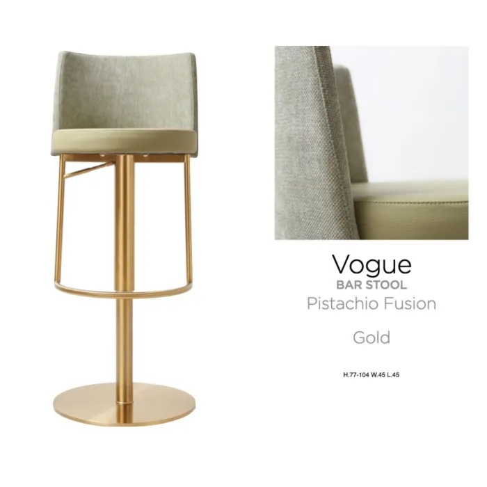 Vogue Barstool - Gold Pistachio Fusion