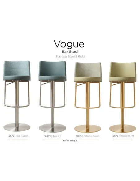 Vogue Barstool - Gold Pistachio Fusion