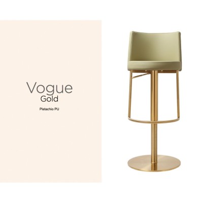 Vogue Barstool - Gold Pistachio PU