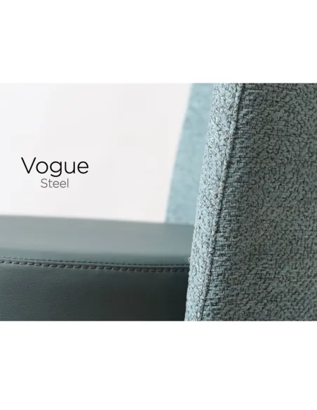 Vogue Barstool - Stainless Steel/Teal Fusion