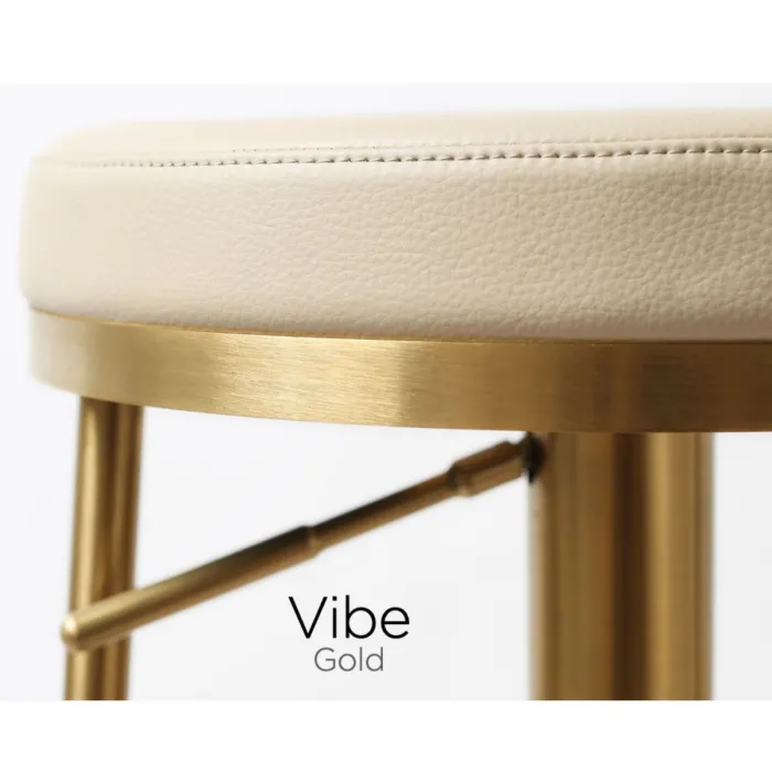 Vibe Barstool - Gold/Barley PU