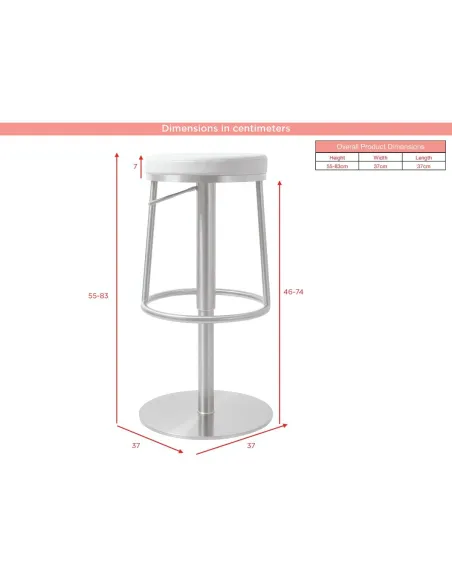 Vibe Barstool - Gold/Barley PU