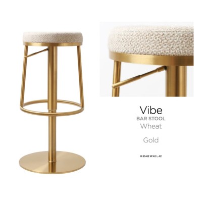 Vibe Barstool - Gold/Wheat