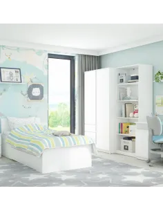 Bergen 2 Door 3 Drawer Wardrobe - White | Murphy Furniture