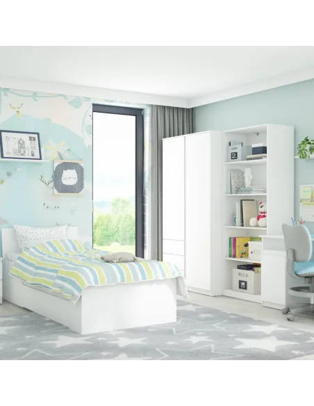 Bergen 2 Door 3 Drawer Wardrobe - White | Murphy Furniture