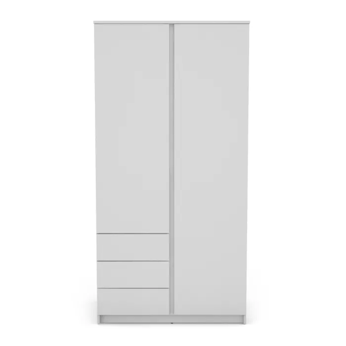 Bergen 2 Door 3 Drawer Wardrobe - White | Murphy Furniture