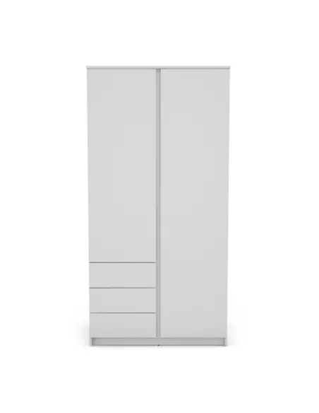 Bergen 2 Door 3 Drawer Wardrobe - White | Murphy Furniture