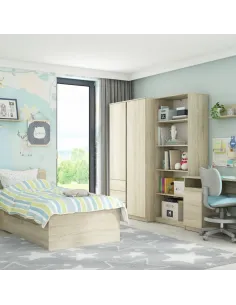 Bergen 2 Door 3 Drawer Wardrobe - Sonoma | Murphy Furniture