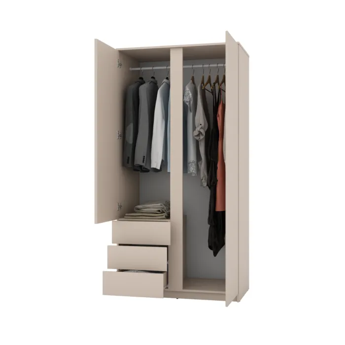 Bergen 2 Door 3 Drawer Wardrobe - Cashme | Murphy Furniture
