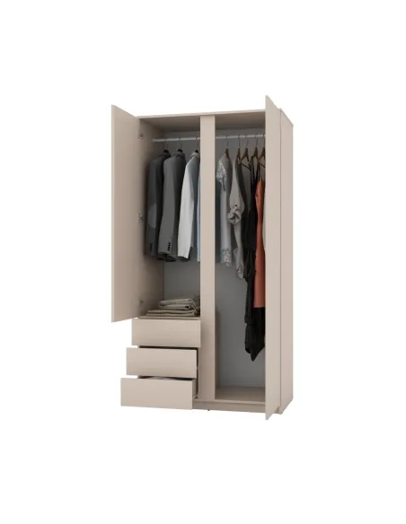 Bergen 2 Door 3 Drawer Wardrobe - Cashme | Murphy Furniture