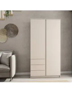 Bergen 2 Door 3 Drawer Wardrobe - Cashme | Murphy Furniture