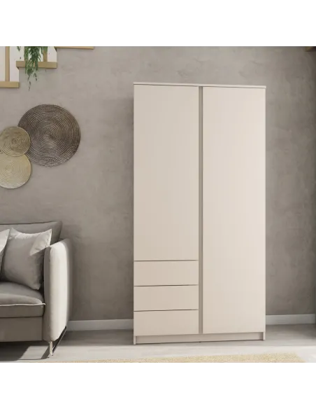 Bergen 2 Door 3 Drawer Wardrobe - Cashme | Murphy Furniture