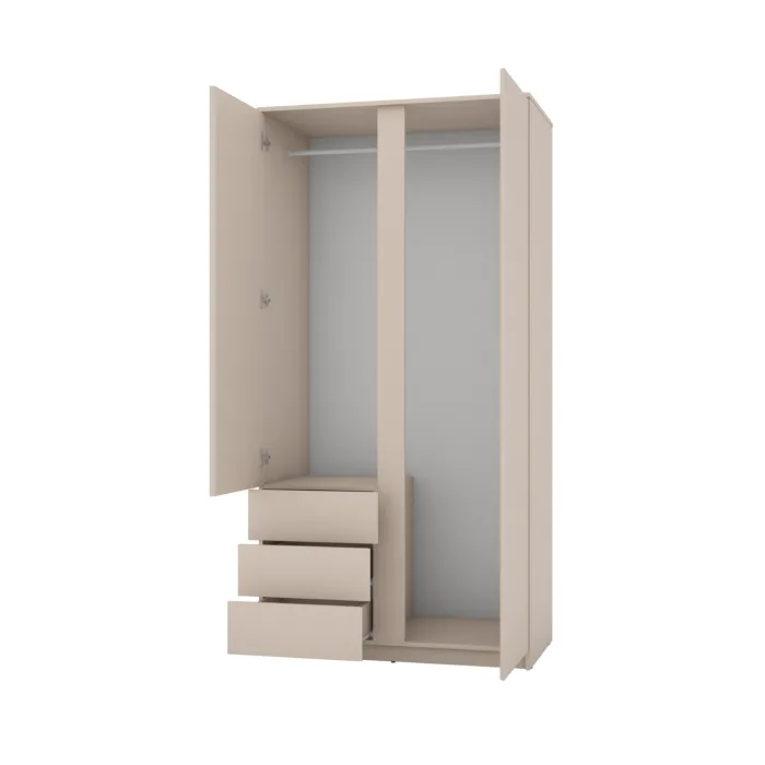 Bergen 2 Door 3 Drawer Wardrobe - Cashme | Murphy Furniture