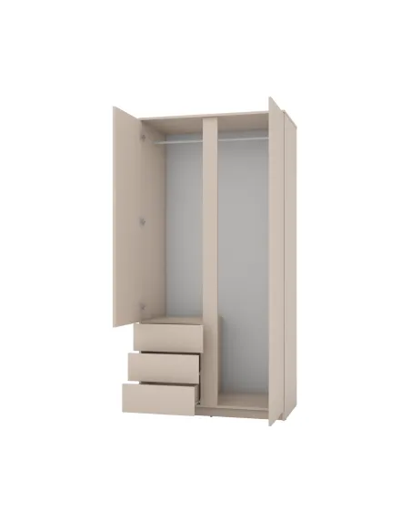 Bergen 2 Door 3 Drawer Wardrobe - Cashme | Murphy Furniture