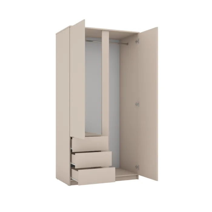Bergen 2 Door 3 Drawer Wardrobe - Cashme | Murphy Furniture