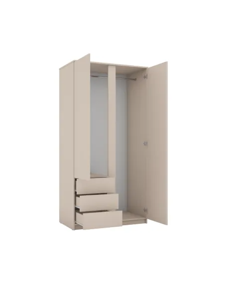 Bergen 2 Door 3 Drawer Wardrobe - Cashme | Murphy Furniture