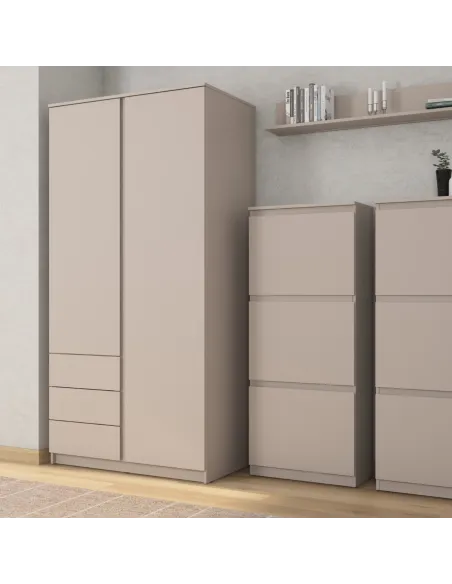 Bergen 2 Door 3 Drawer Wardrobe - Cashme | Murphy Furniture