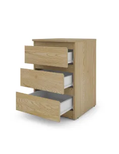 Bergen 3 Drawer Bedside Locker - Sonoma | Murphy Furniture 2