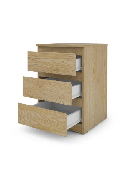 Bergen 3 Drawer Bedside Locker - Sonoma | Murphy Furniture