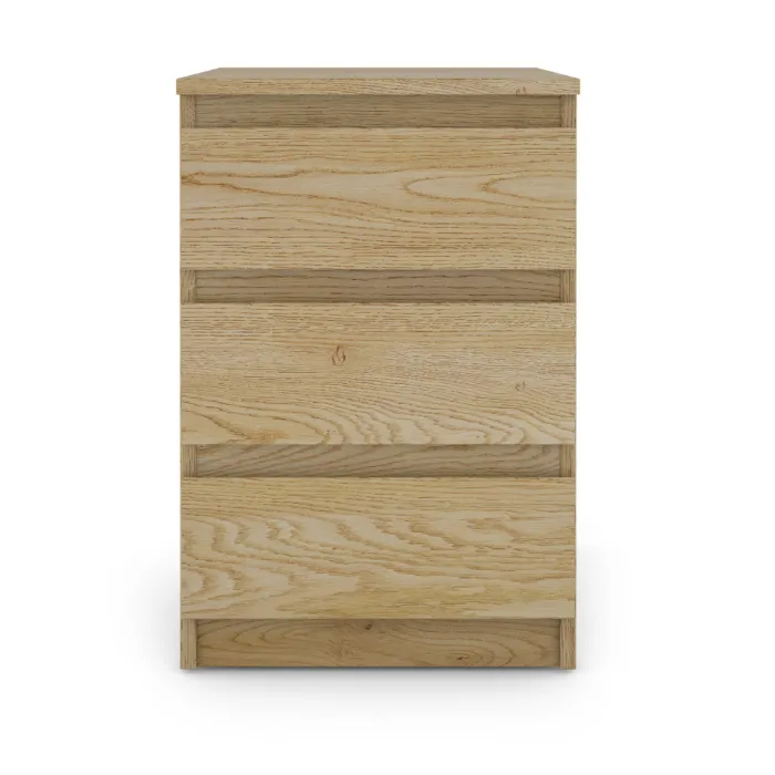 Bergen 3 Drawer Bedside Locker - Sonoma | Murphy Furniture