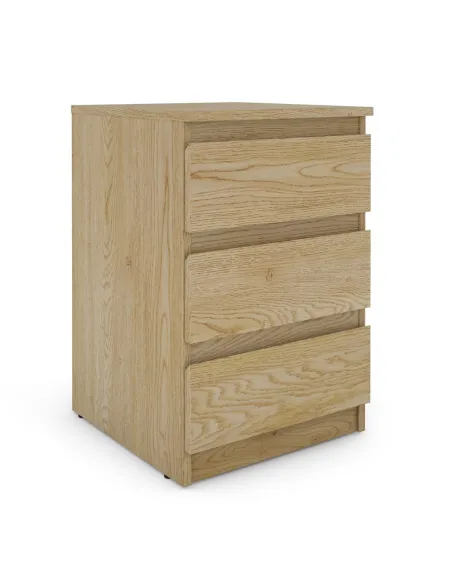Bergen 3 Drawer Bedside Locker - Sonoma | Murphy Furniture